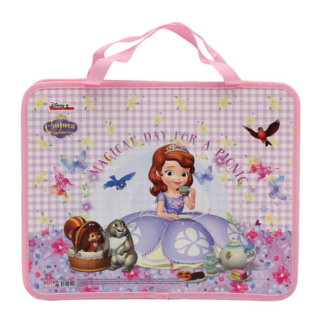 папка для тетрадей А4 с ручками София прекрасная на молнии П-1020