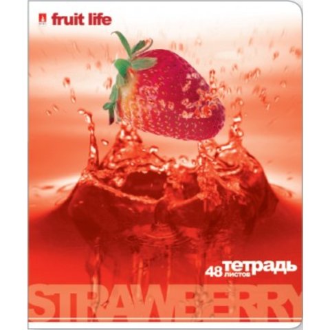 тетрадь 48 листов Фрукты 7-48-352 в клетку