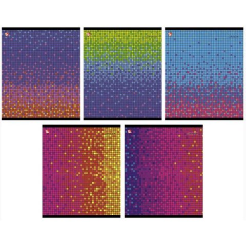 тетрадь 48 листов Яркие огни орнамент в клетку 484951