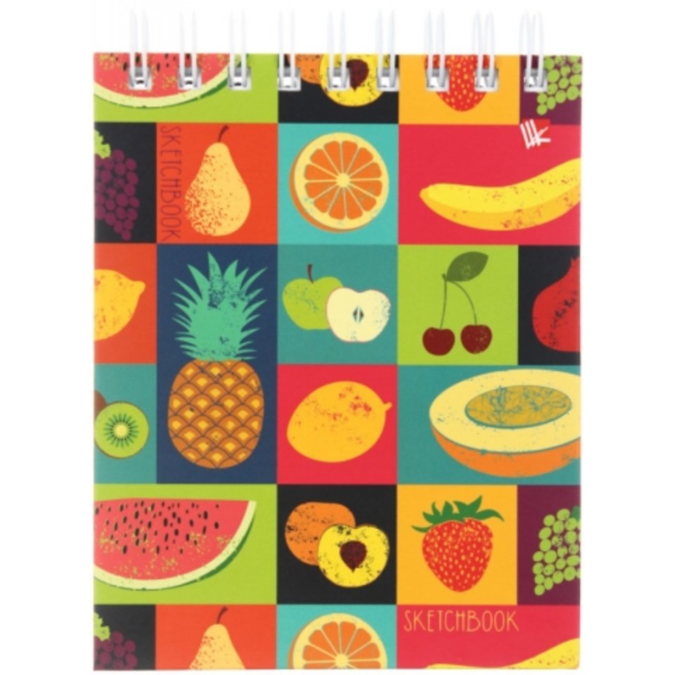 скетчбук А6 80 листов твердая обложка на спирали Летне настроение 6804326