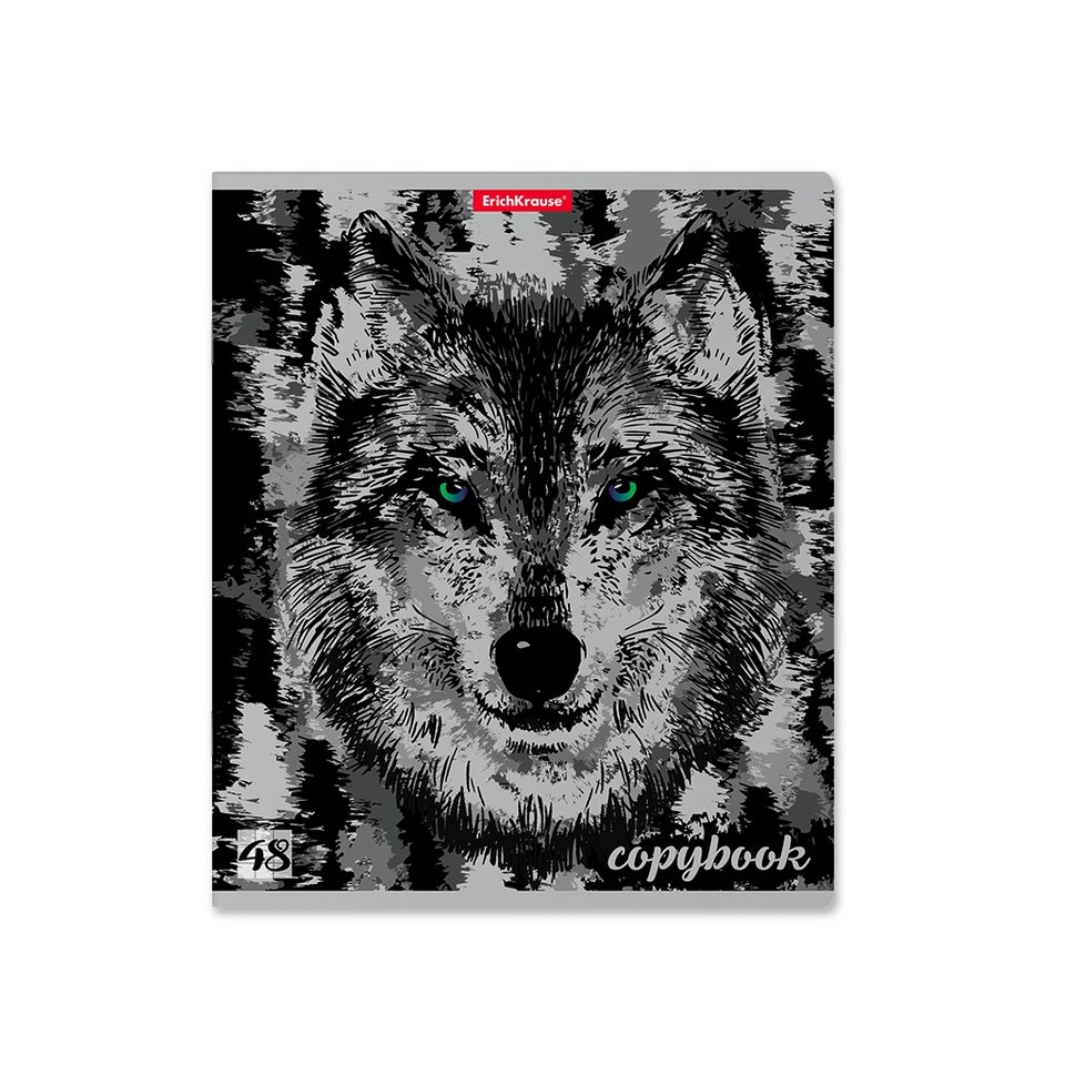тетрадь 48 листов Wolf в клетку 46649