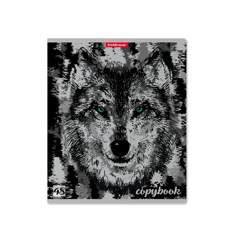 тетрадь 48 листов Wolf в клетку 46649