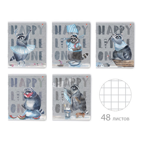 тетрадь 48 листов Жизнь енота 7-48-1093 кле