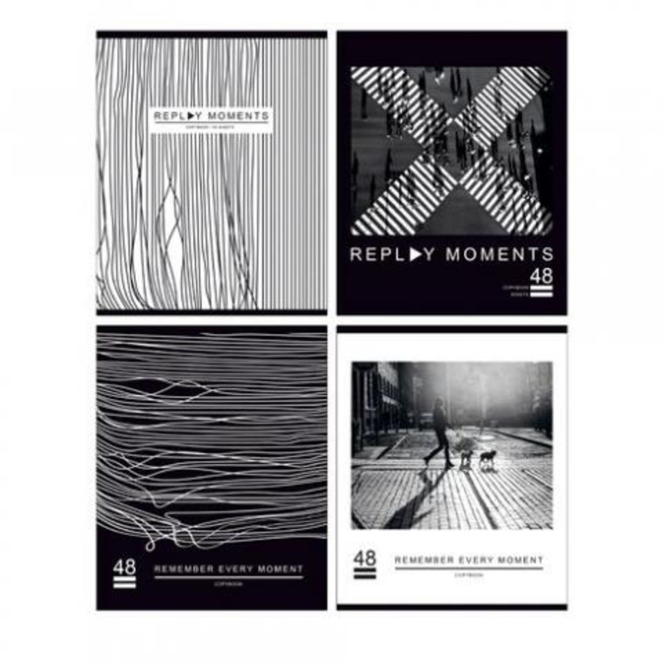 тетрадь 48 листов Replay в клетку