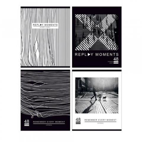 тетрадь 48 листов Replay в клетку