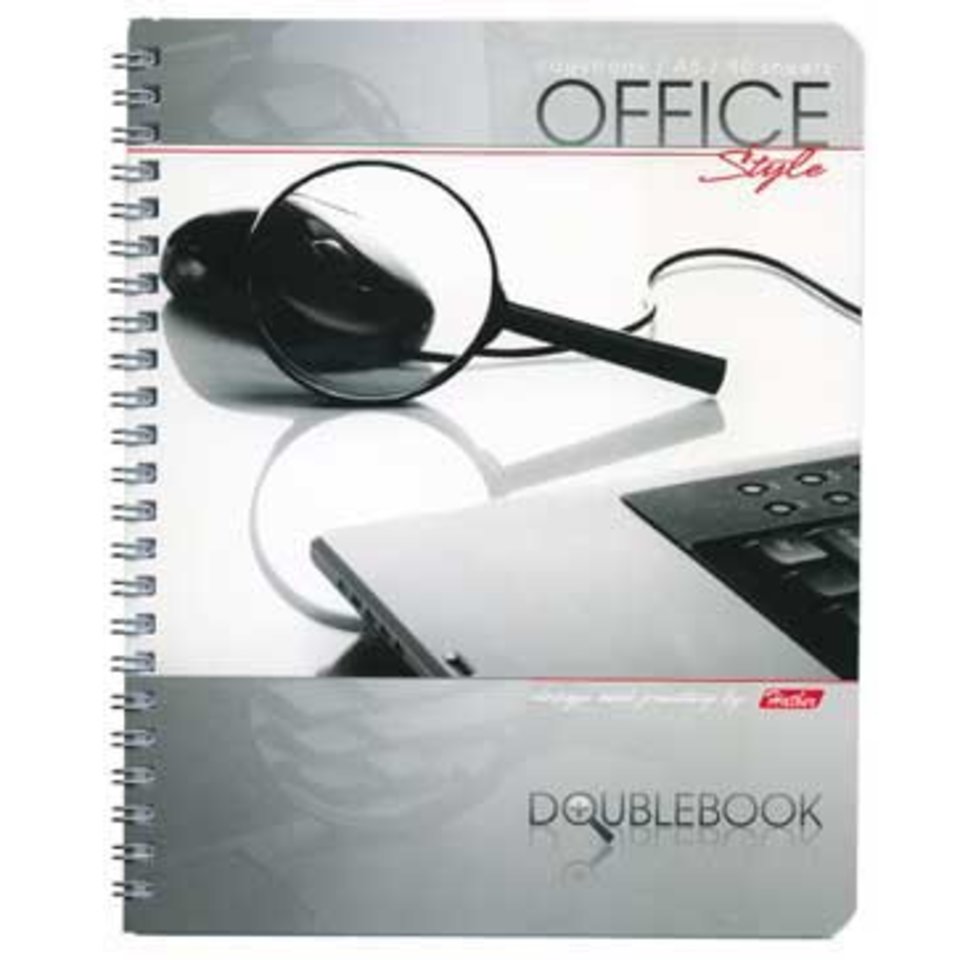 тетрадь 80 листов перевертыши Office Style 6669 на гребне в клетку