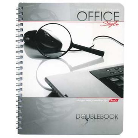 тетрадь 80 листов перевертыши Office Style 6669 на гребне в клетку