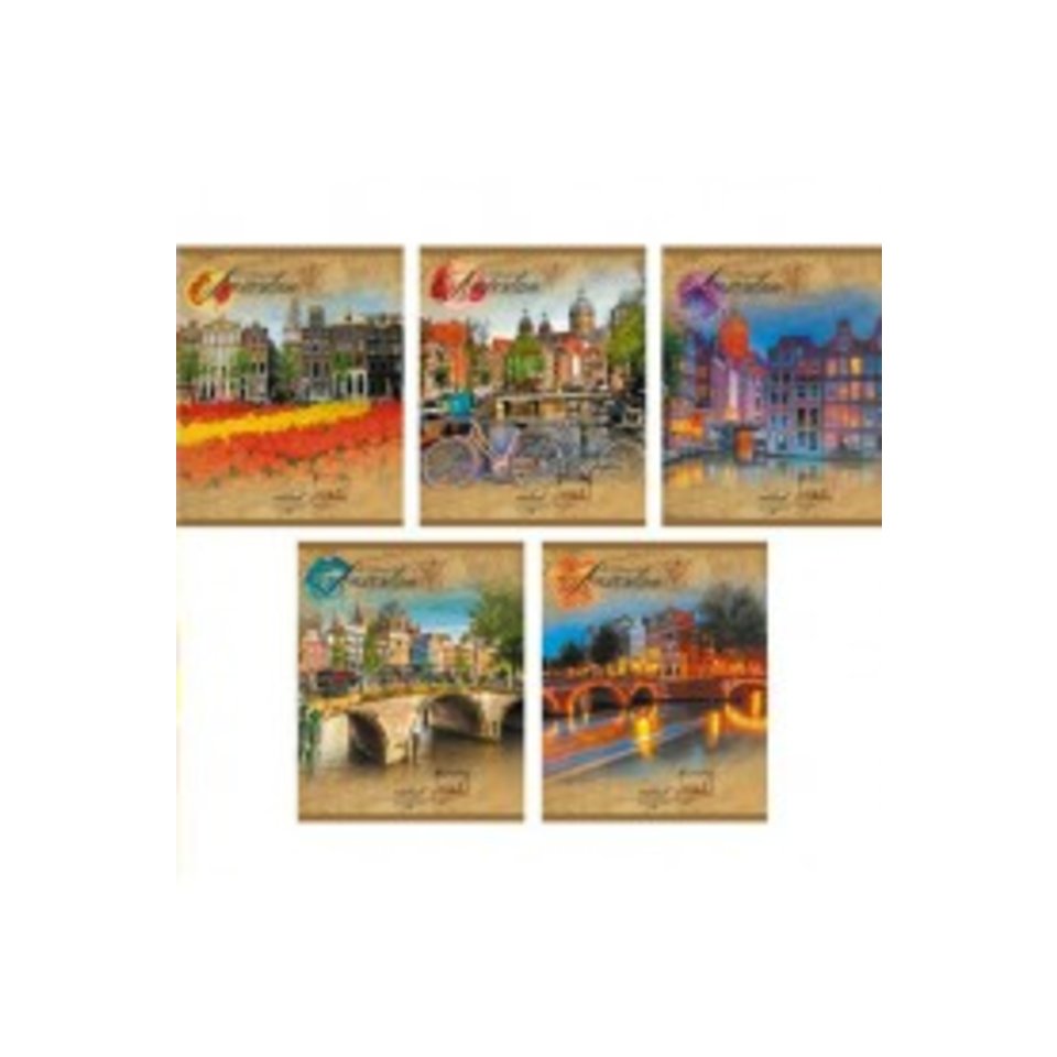 тетрадь 48 листов Яркие краски Амстердама в клетку 484528