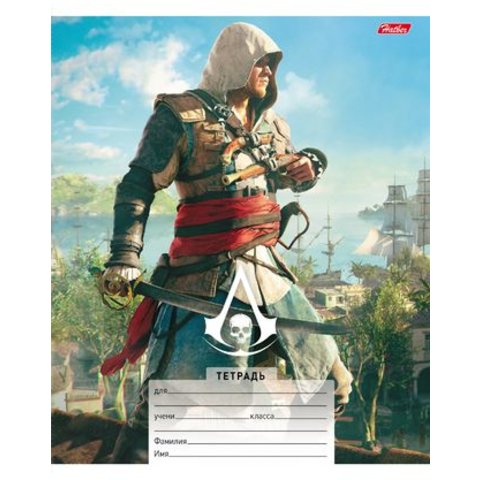 тетрадь 18 листов Assassin’s creed в клетку