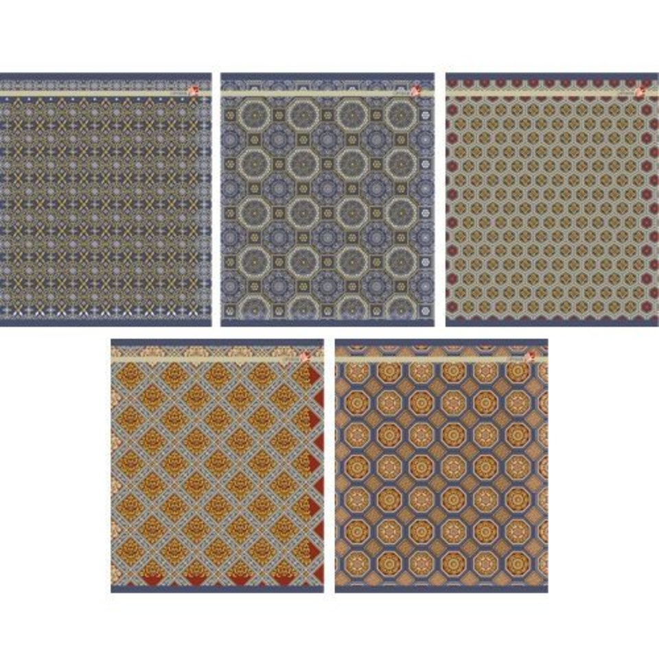 тетрадь 48 листов Золотой орнамент в клетку 484958