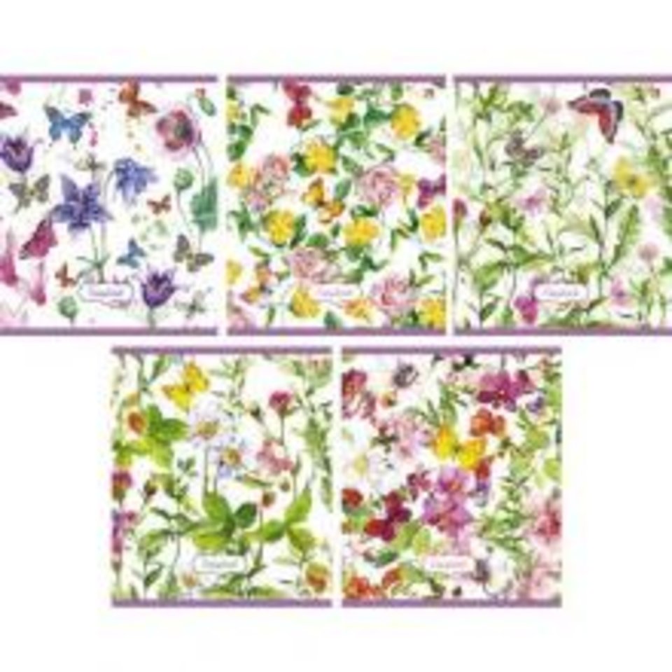 тетрадь 96 листов Летний орнамент в клетку 965044