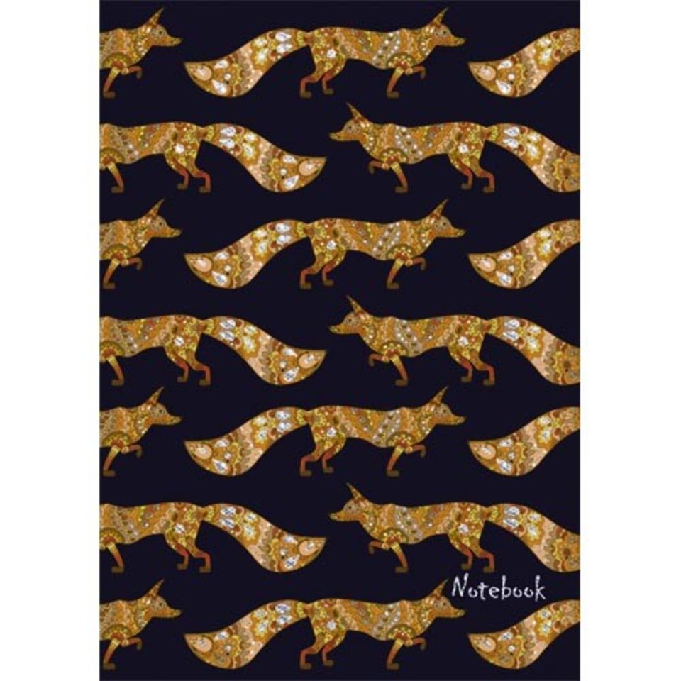 книга для записи А6 96 листов твердая обложка ляссе Мода и стиль Лисы 6961791