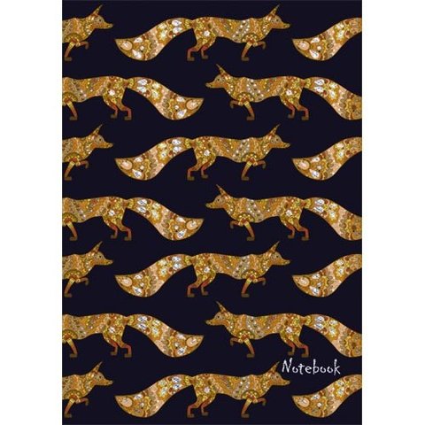 книга для записи А6 96 листов твердая обложка ляссе Мода и стиль Лисы 6961791