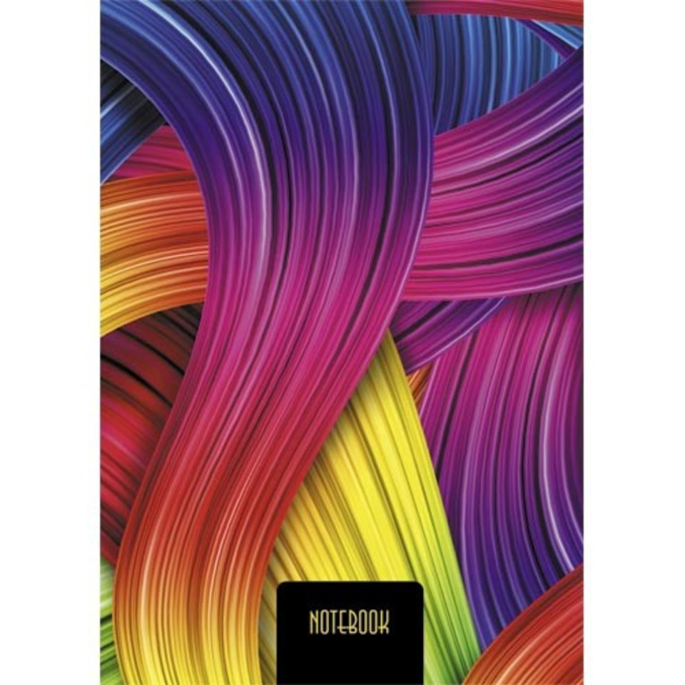 книга для записи А6 80 листов твердая обложка. Офисный стиль Разноцветные нити 6801867