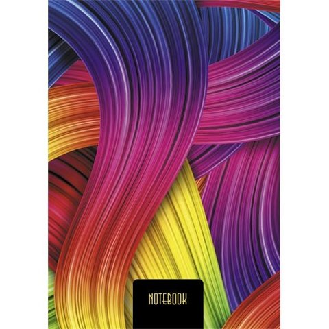 книга для записи А6 80 листов твердая обложка. Офисный стиль Разноцветные нити 6801867