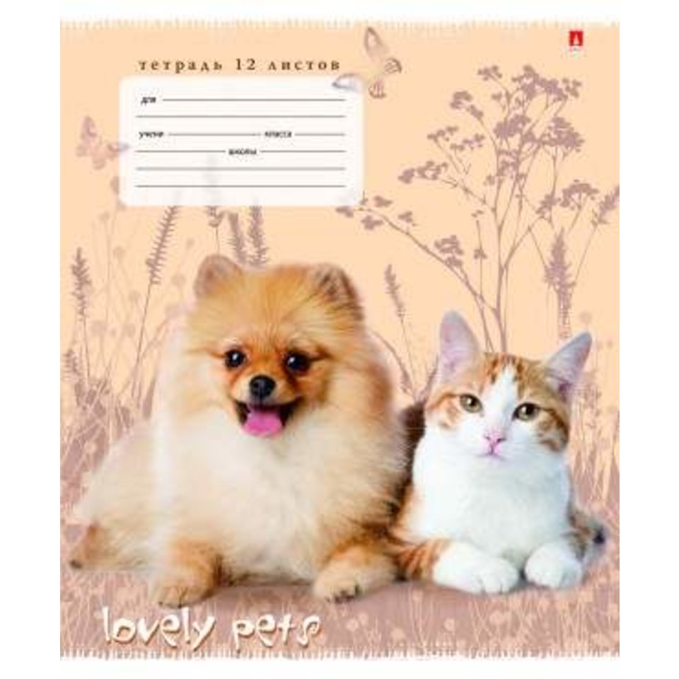 тетрадь 12 листов Котята 7-12-216/1 в клетку