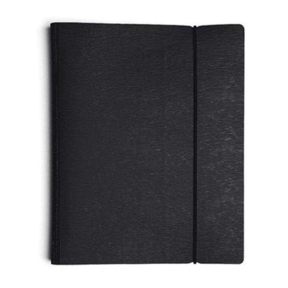 тетрадь на кольцах 120 листов Wood черная на резинке 02201 (036821)