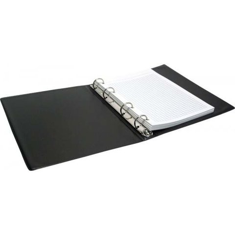 тетрадь на кольцах 160 листов Черная ПВХ 055967