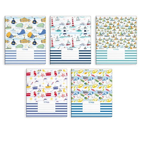 тетрадь 24 листа Моря и океаны в линейку 49522