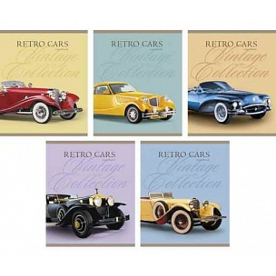 тетрадь 48 листов Классика авто в клетку 484684