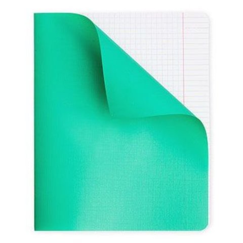тетрадь 96 листов Полимерная обложка зеленая в клетку