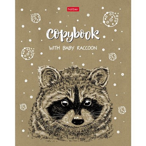 тетрадь 48 листов Крафт С милыми зверьками в клетку 066339