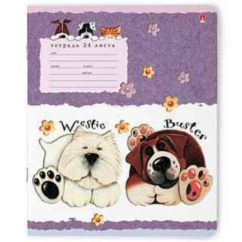 тетрадь 24 листа Домашние любимцы 7-24-944/2 в линейку