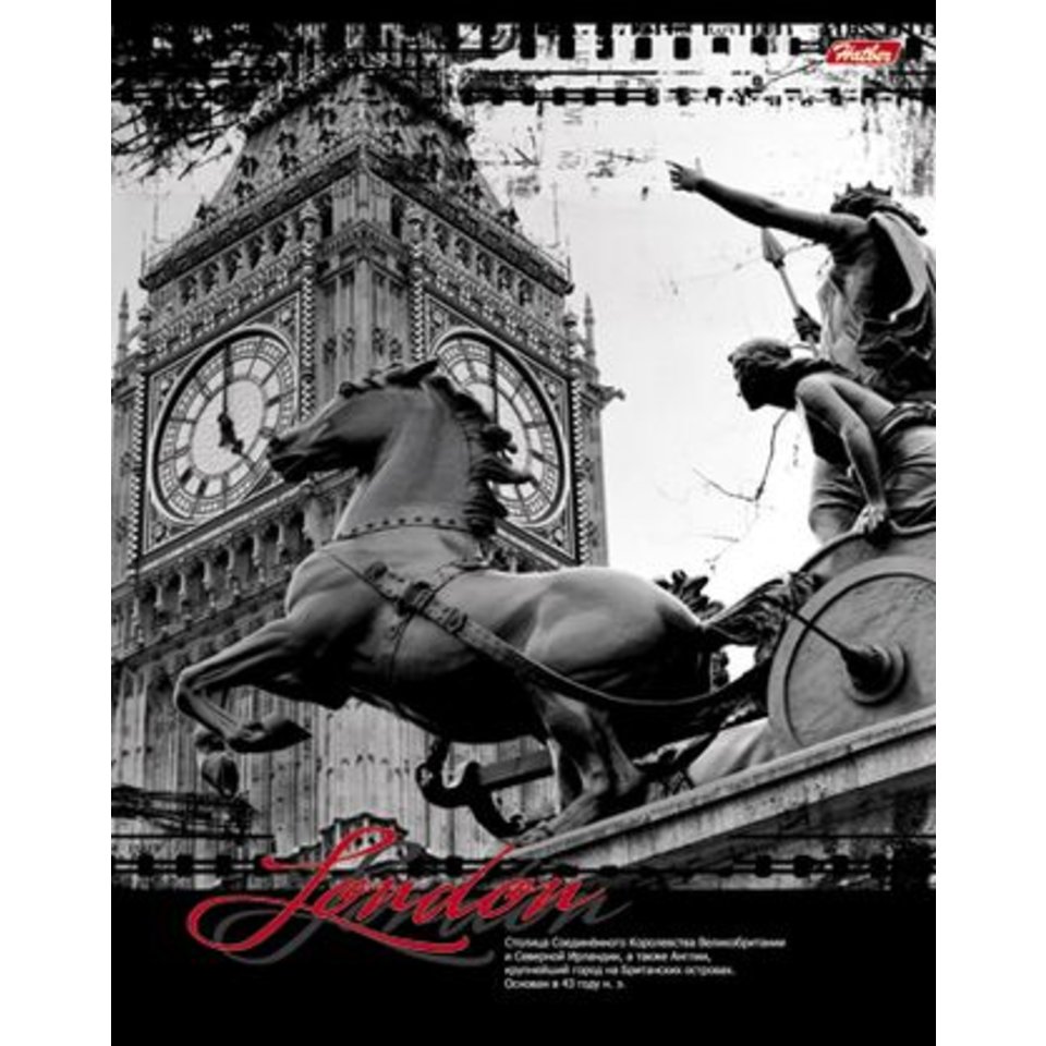 тетрадь 96 листов Города Европы в клетку