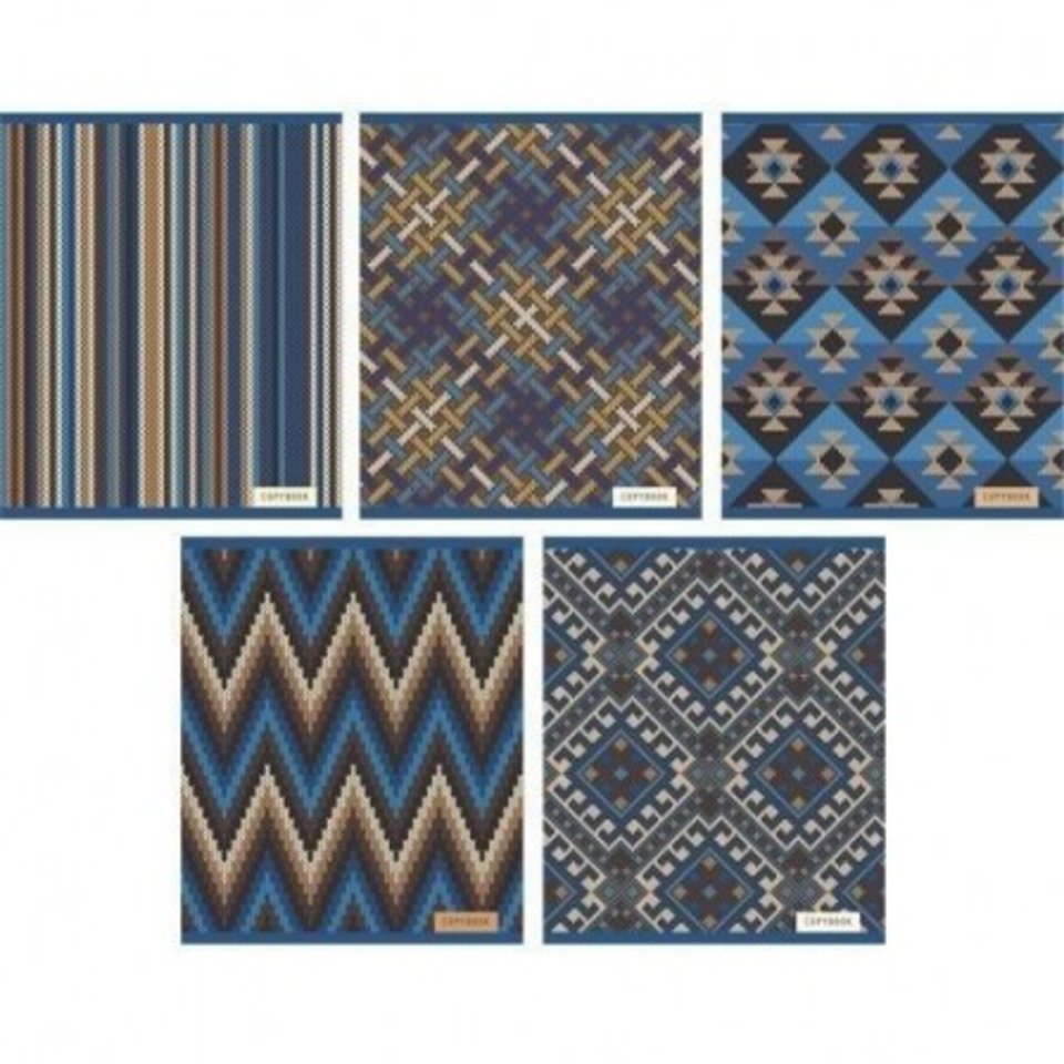 тетрадь 48 листов Плетение орнамент в клетку 484899