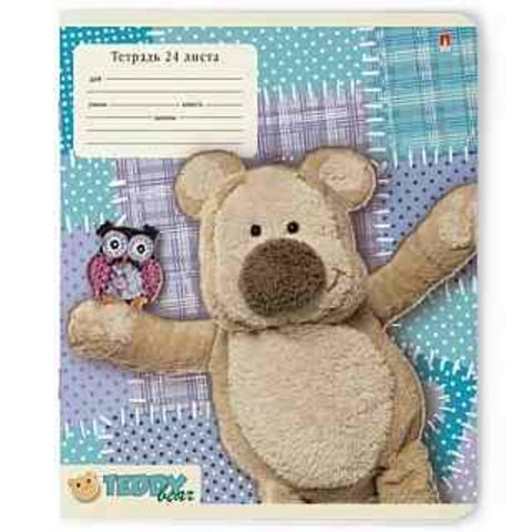 тетрадь 24 листа Мишка Тедди 7-24-1004/2 в линейку
