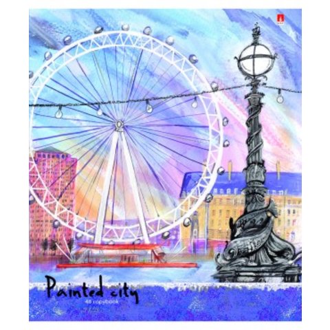 тетрадь 48 листов Городские пейзажи 7-48-113 в клетку