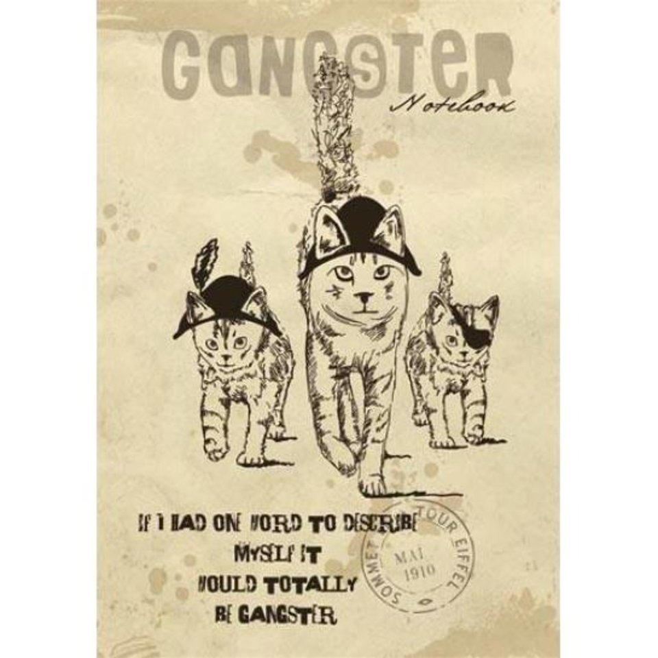 книга для записи А6 Коты-гангстеры 6801820