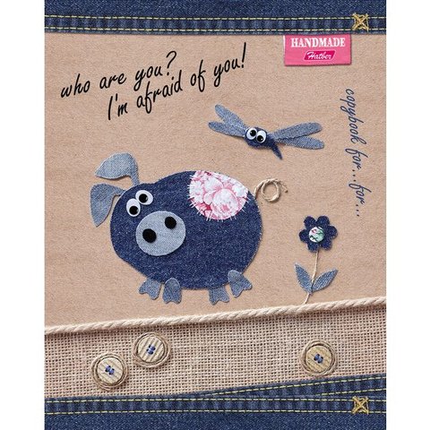 тетрадь 24 листа цветная Handmade в клетку (051528) Хатбер