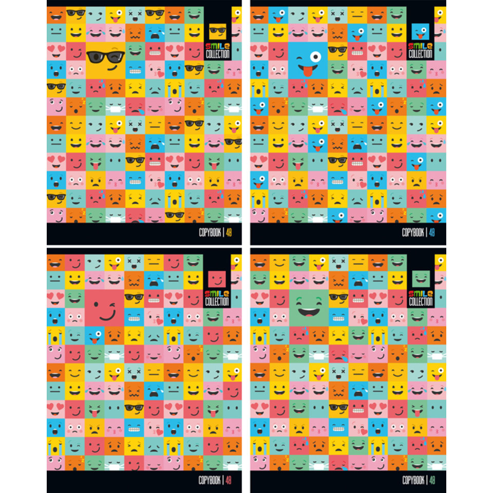 тетрадь 48 листов Smile Collection 2252 в клетку