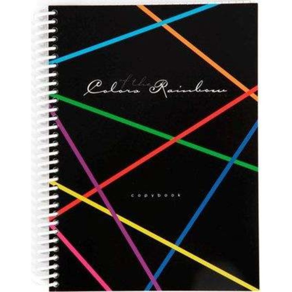 тетрадь 96 листов Rainbow на спирали пластиковая обложка 10840 в клетку