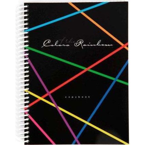 тетрадь 96 листов Rainbow на спирали пластиковая обложка 10840 в клетку