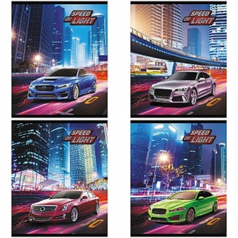 тетрадь 48 листов Машины в мегаполисе 110730 в клетку