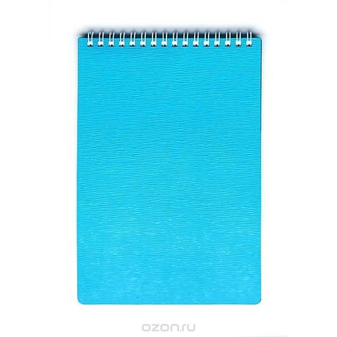 блокнот А5 80 листов Wood пластиковая обложка на гребне Бирюзовый 02223