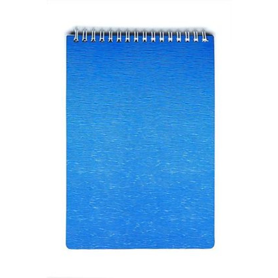 блокнот А5 80 листов Wood пластиковая обложка на гребне голубой 02225