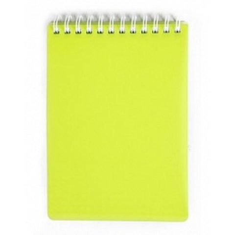 блокнот А6 80 листов Diamond neon пластиковая обложка на гребне желтый 02037