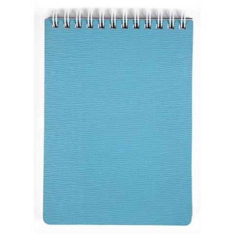блокнот А6 80 листов Wood пластиковая обложка на гребне бирюзовый 02223