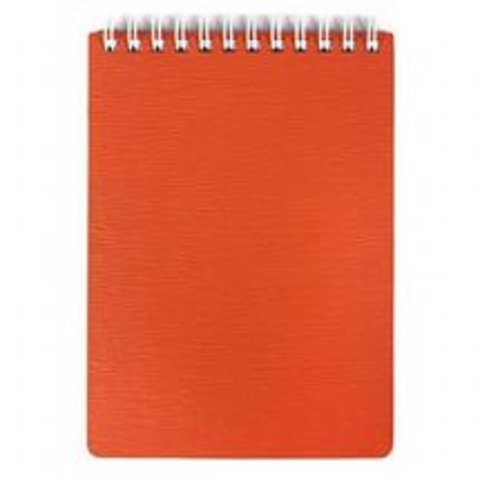 блокнот А6 80 листов Wood пластиковая обложка на гребне красный 02215