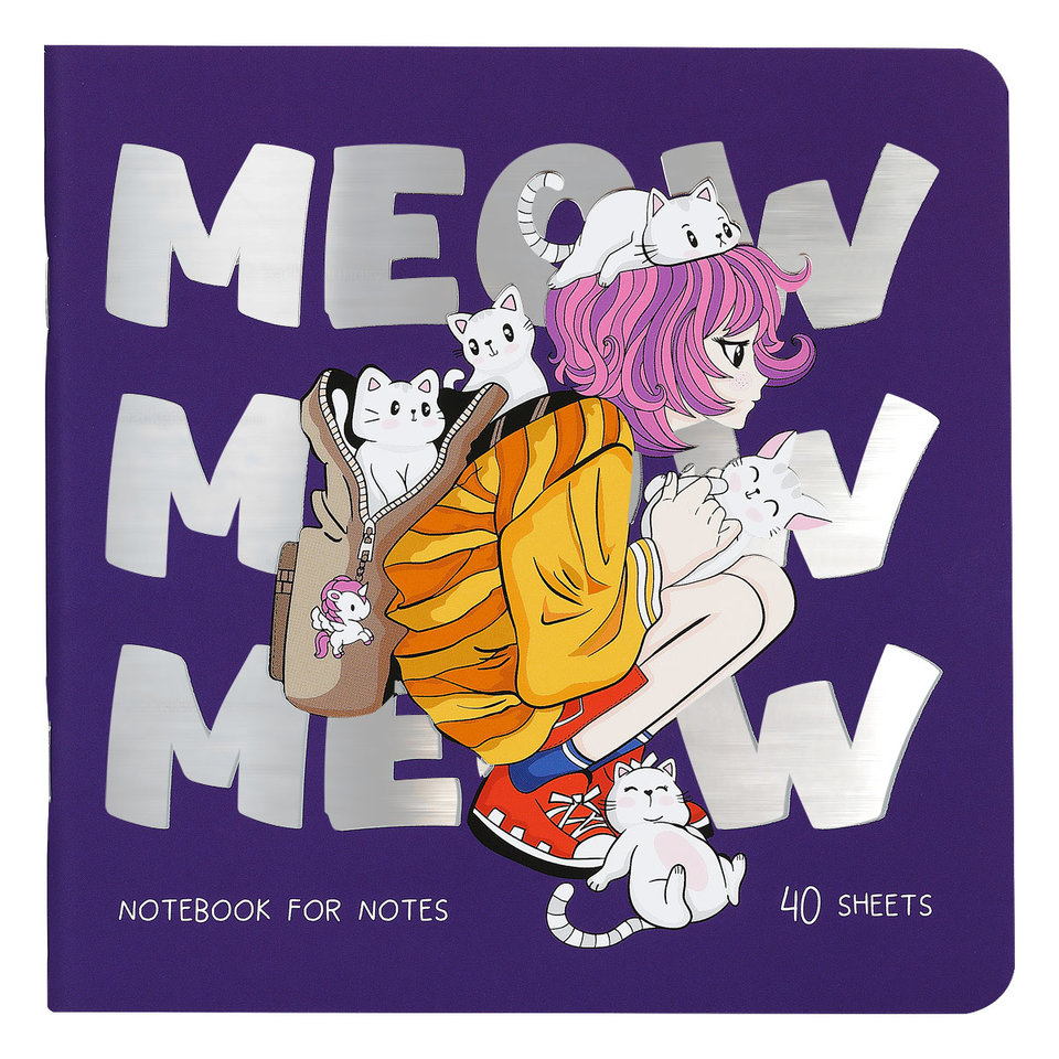 скетчбук А6 40 листов Meow 80г/м 53366 357915