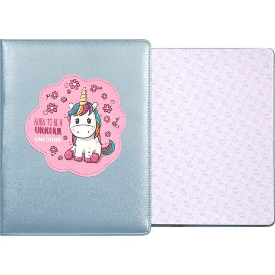 дневник для 1-11 классов кожзам твердый переплет (M) deVENTE Unicorn 2021981