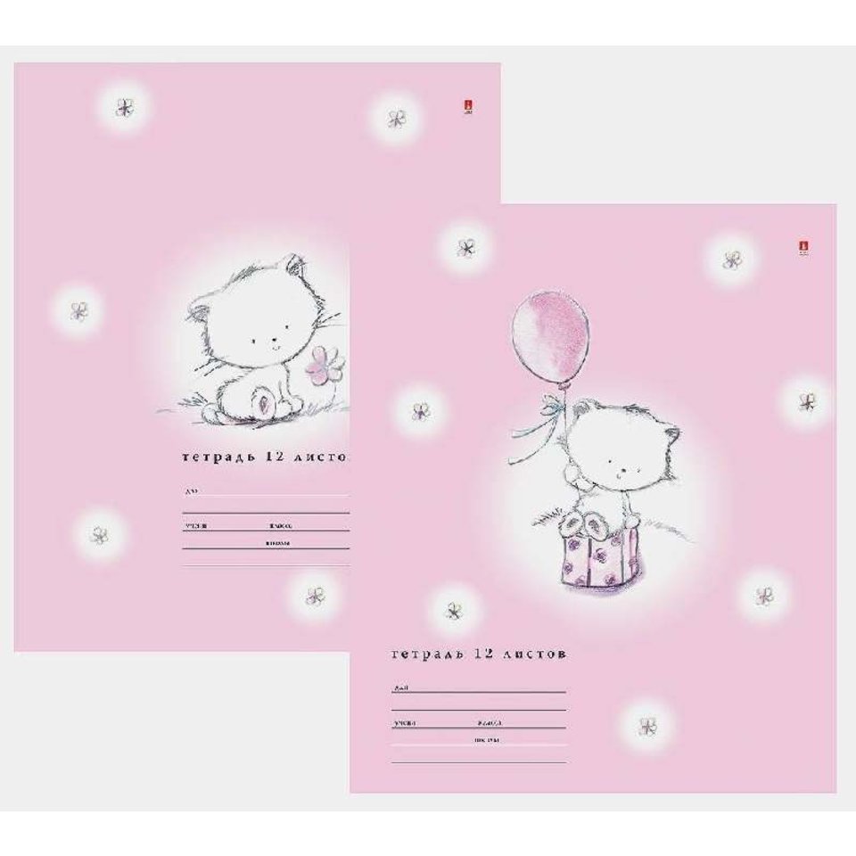 тетрадь 12 листов Kitty Mittens 7-12-297/1 в клетку