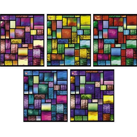 тетрадь 48 листов Фантастические витражи в клетку 484980