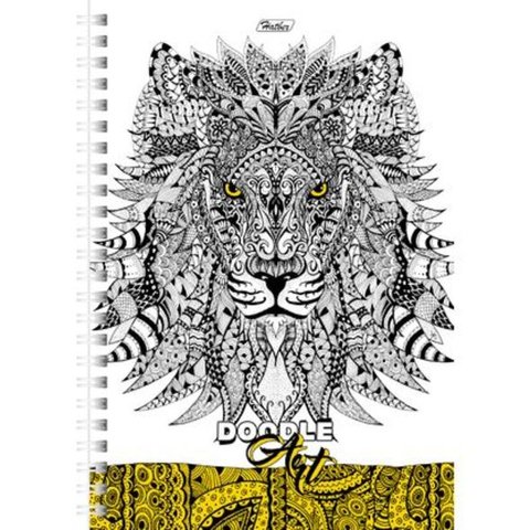 тетрадь 96 листов Doodle-art (раскраска) на гребне в клетку 16013(048569)