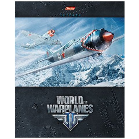 тетрадь 48 листов Самолеты (WOW) в клетку