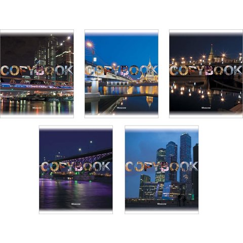 тетрадь 48 листов Moscow Night 35450 в клетку