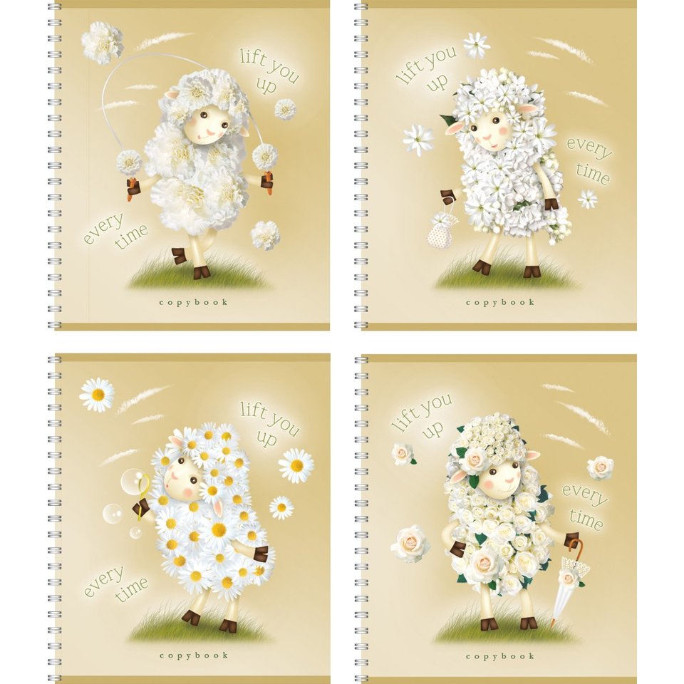 тетрадь 96 листов Хорошее настроение на спирали 37623 в клетку